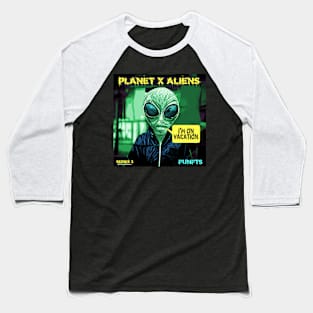 Cool 80's Retro Alien Sci Fi Vacation Baseball T-Shirt